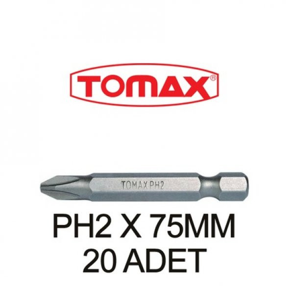 Tomax Ph2x75mm Yıldız Bits Uç 20 Adet