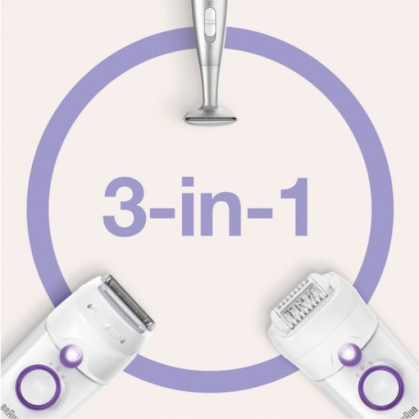 Braun Silk-épil 5 5825 3'ü 1 Arada Kablolu Kuru Kullanım Epilatör - 5