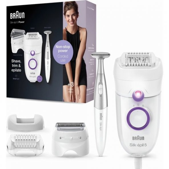 Braun Silk-épil 5 5825 3'ü 1 Arada Kablolu Kuru Kullanım Epilatör - 7