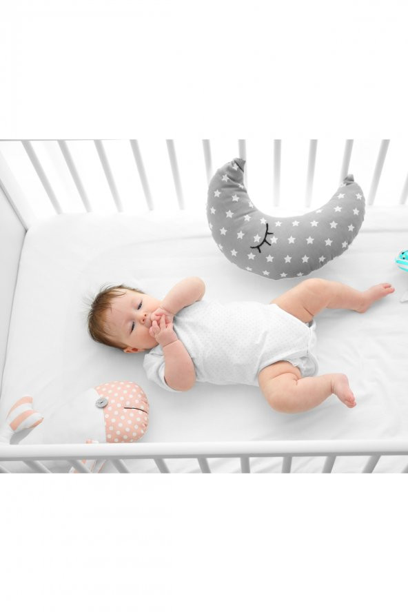 Sıvı Geçirmez Pamuklu Bebek Yatak Koruyucu Alez - Elastik Bantlı