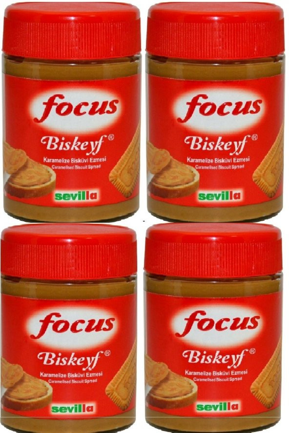 Focus Biskeyf Karamelize Bisküvi Ezmesi Cam Net 350 X 4 Adet