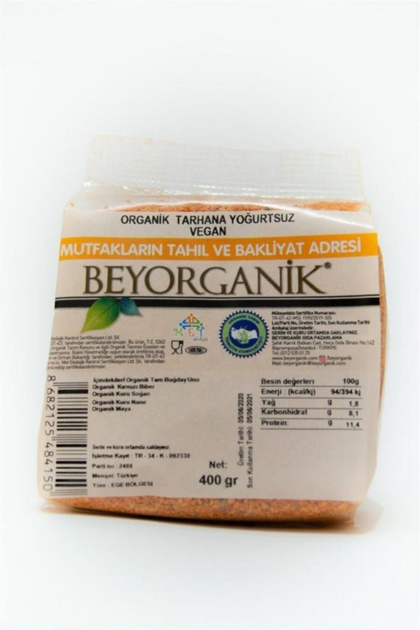 Beyorganik Organik Tarhana Yoğurtsuz Vegan 300gr
