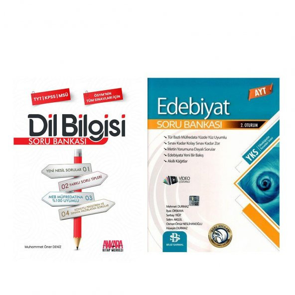 Bilgi Sarmal AYT Edebiyat ve AKM Dil Bilgisi Soru Bankası Seti 2 Kitap