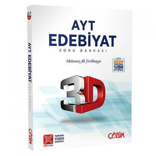 AYT 3D Edebiyat Tamamı Video Çözümlü Soru Bankası 3D Yayınları