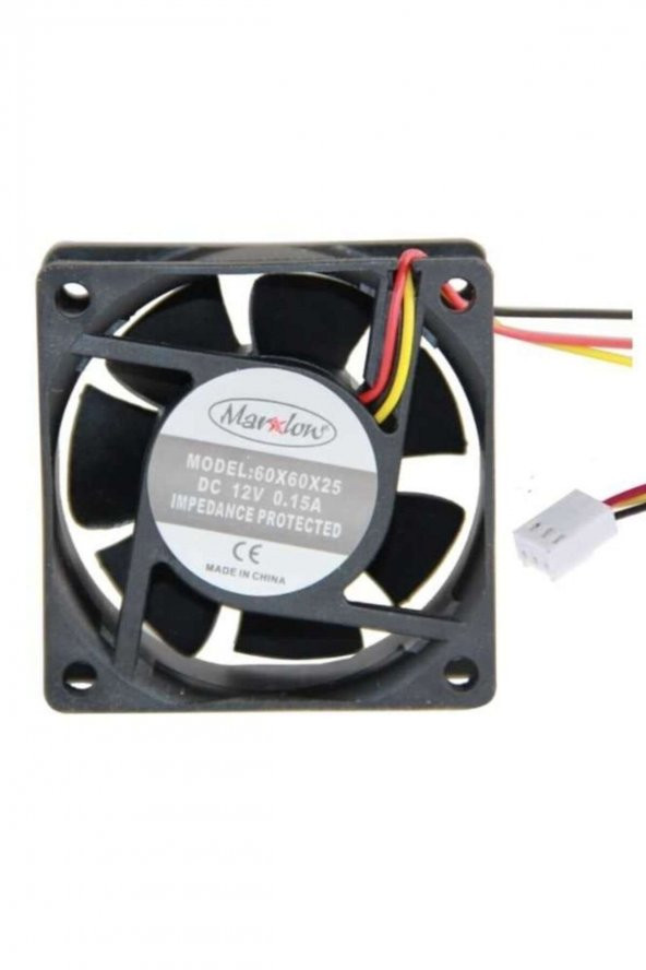 Marxlow 12V Dc 3 Kablo Fan 60X60X25MM