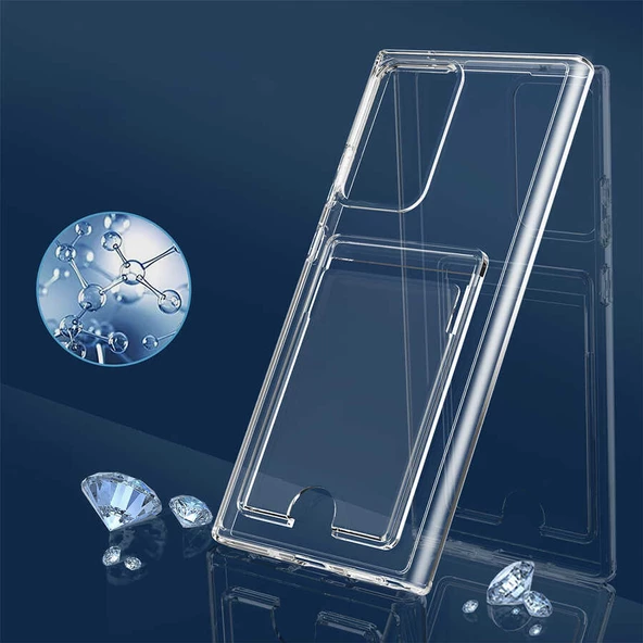 Galaxy Note 20 Ultra Kılıf Zore Ensa Kartlık Bölmeli Şeffaf Kılıf - Resim 5