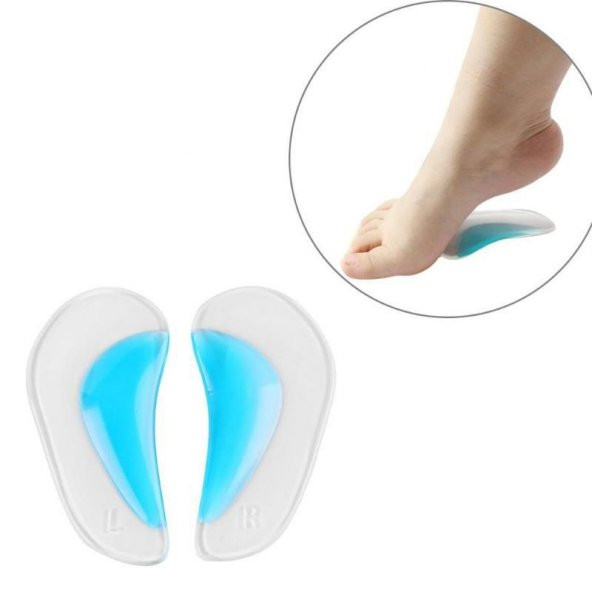 Düz taban önleyici Ayakkabı içi Ortopedik silikon Ayak Yan Boşluk Dolduran Ark Desteği Ayak Kemeri - 5