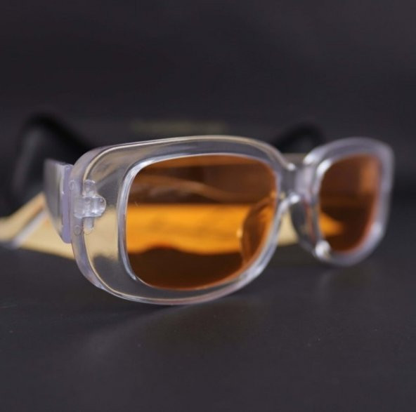 Chunky Frame Vintage Şeffaf Pembe Güneş Gözlüğü - 7