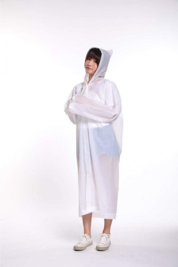 Unisex Mor Yağmurluk - 4