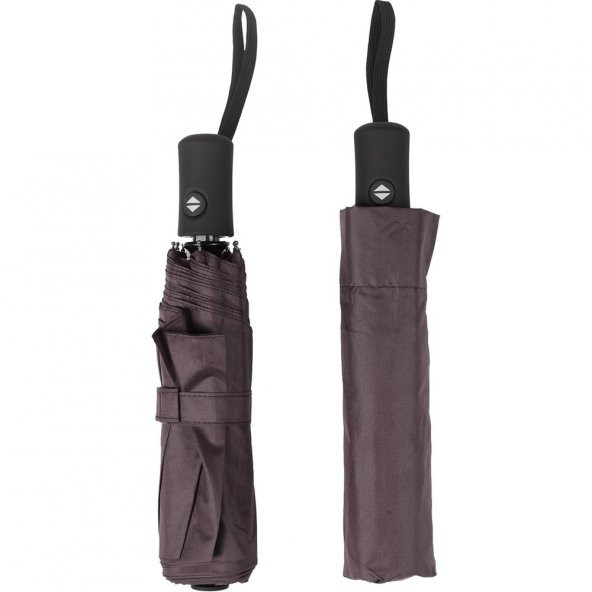 Full Otomatik 8 Telli Rüzgara Dayanıklı Mürdüm Bayan Şemsiyesi - 3