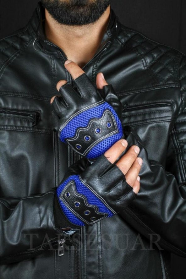 Kırmızı Deri Kesik Eldiven Kaydırmaz Avuç İçi - 10