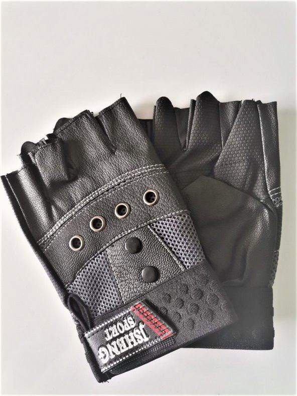 Kırmızı Deri Kesik Eldiven Kaydırmaz Avuç İçi - 11