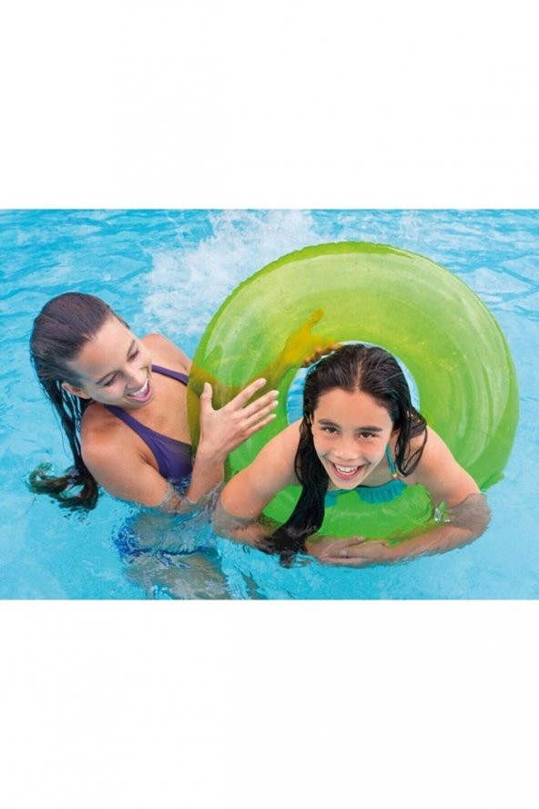 Şeffaf Jumbo Şişme Simit 76 Cm - 2