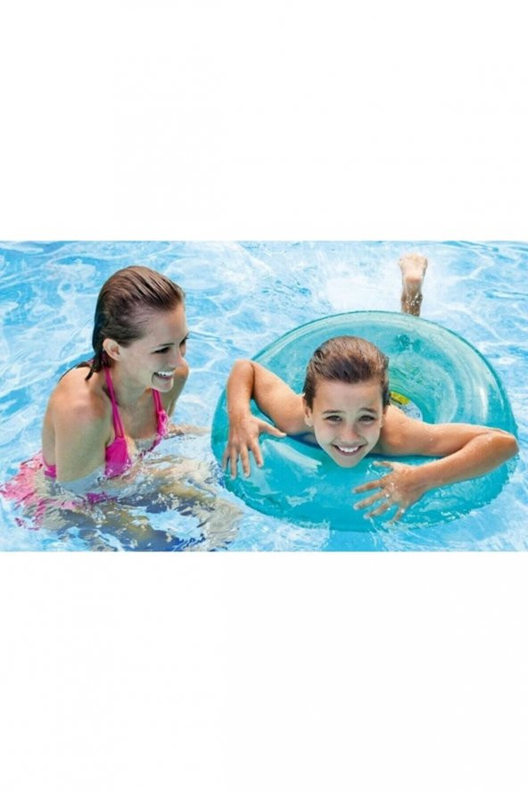 Şeffaf Jumbo Şişme Simit 76 Cm - 4