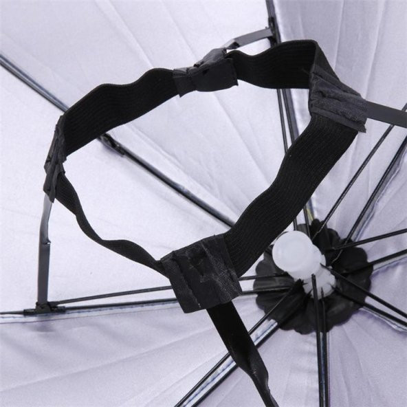 Kafa Şemsiyesi Yeşil Yazlık Plaj Güneş Şemsiyesi Unisex - 4