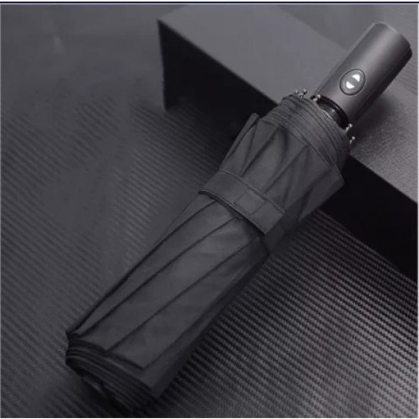 10 Tel Tam Otomatik Lüx Siyah Şemsiye - 2