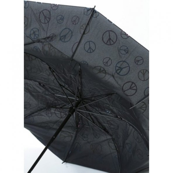 Renkli Barış Sembollü Şemsiye