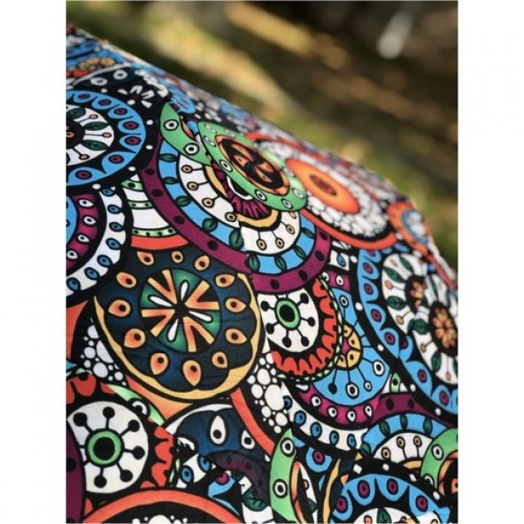 Marlux Rüzgara Daynıklı Etnik Desenli Kadın Şemsiye - 3