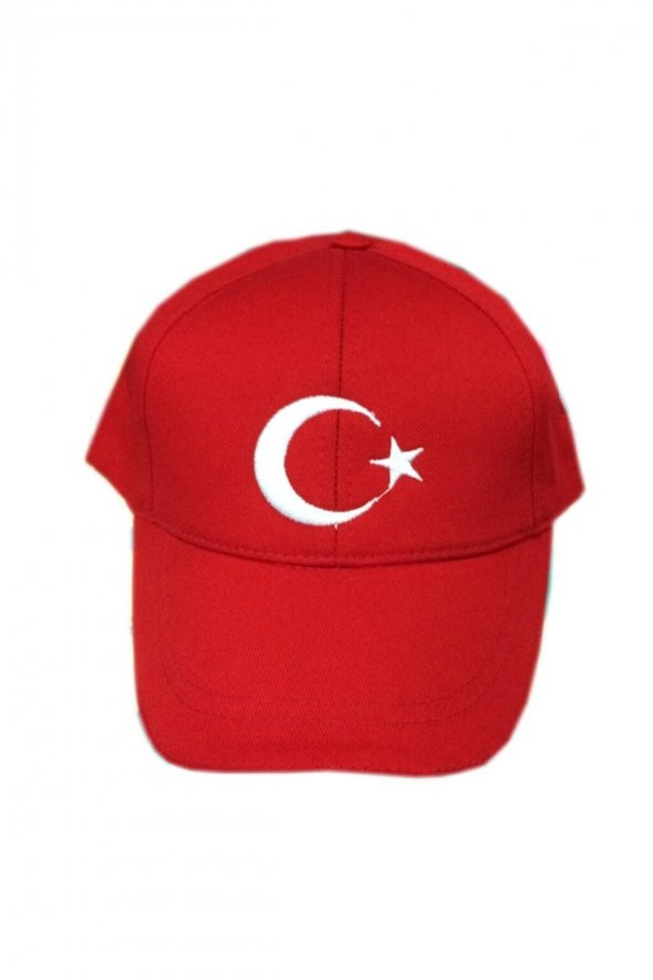 Bayrak Şapka Ay Yıldızlı Şapka Arkası Cırtlı Nakışlı Ürün