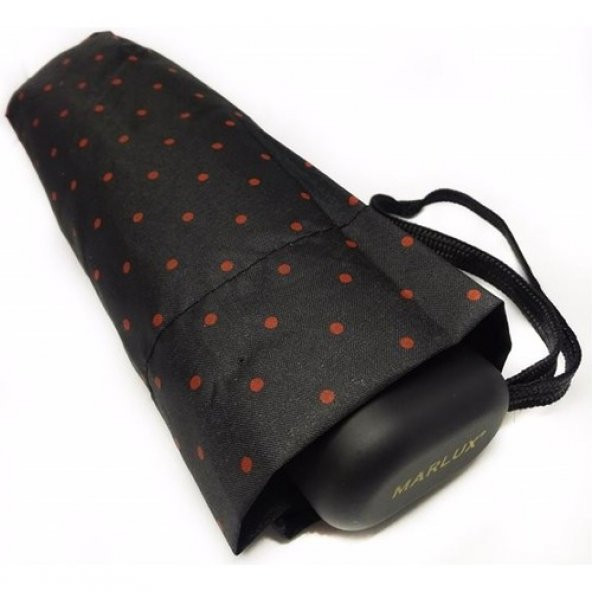 Marlux Mini Cep  Bayan Şemsiye, Kırmızı Puanteli  17 cm, Ultra Mini Şemsiye - 2