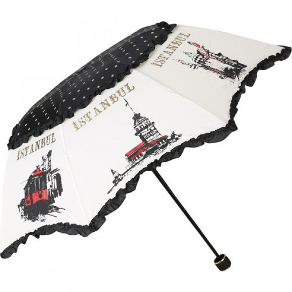 Marlux Bayan Katlamalı Rüzgar Korumalı İstanbul Şemsiye - 2