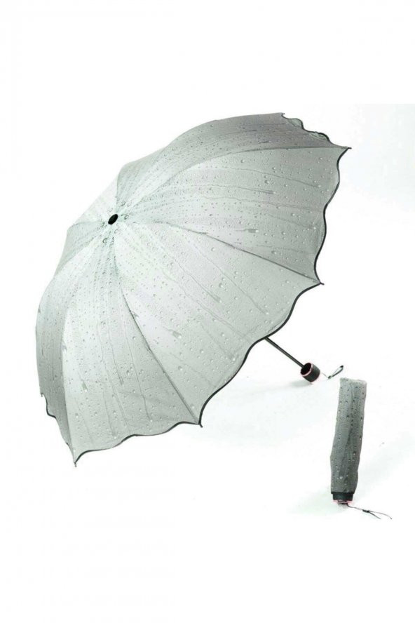 Lüx Kırılmaz Özellikli Bayan Taşıma Yağmur Damla Desenli - 2