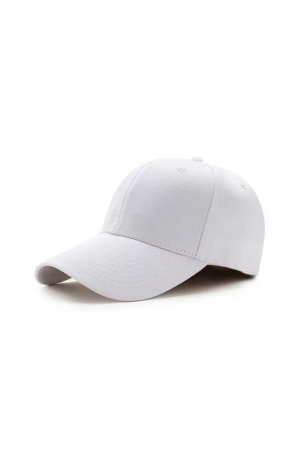 Unisex Beyaz Düz Şapka