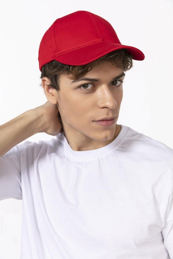 Kırmızı Erkek Düz Renk Şapka