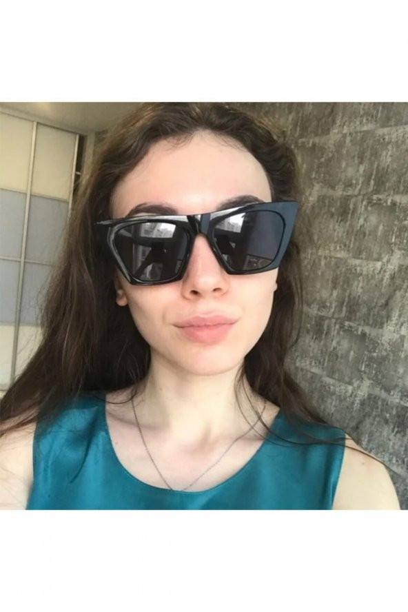 Klasik Siyah Cat Eye Güneş Gözlüğü - 3