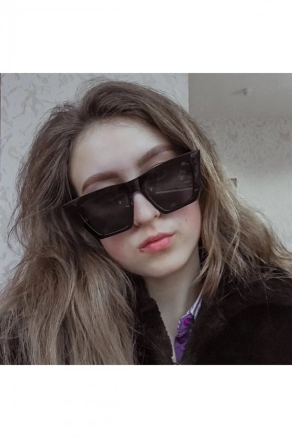Klasik Siyah Cat Eye Güneş Gözlüğü - 4