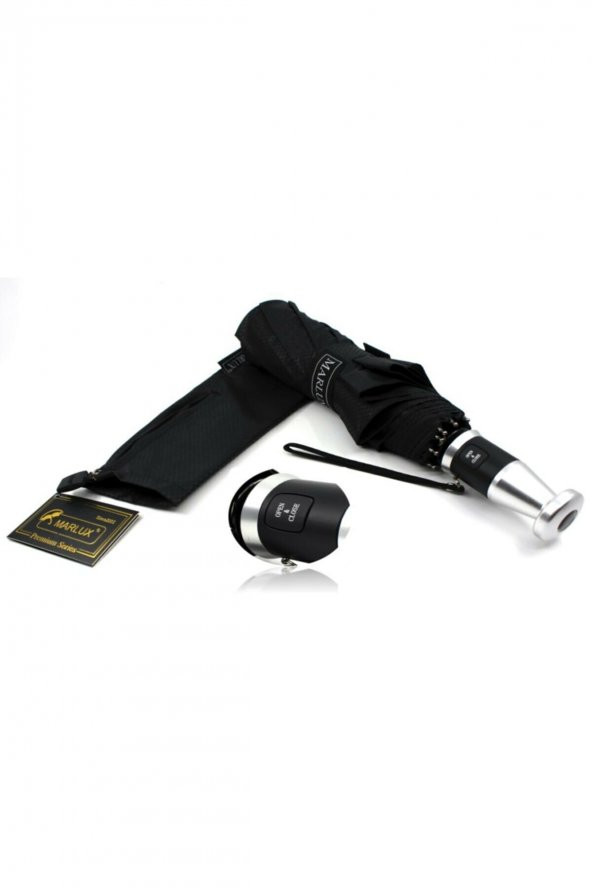 Premium Serisi Tam Otomatik Ultra Lüx 10 Telli Düz Siyah Erkek Şemsiye