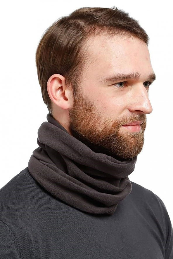 Erkek Kırmızı Polar Boyunluk Bere - 5