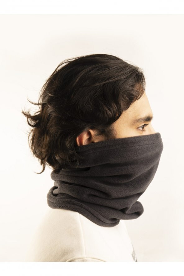 Erkek Kırmızı Polar Boyunluk Bere - 7