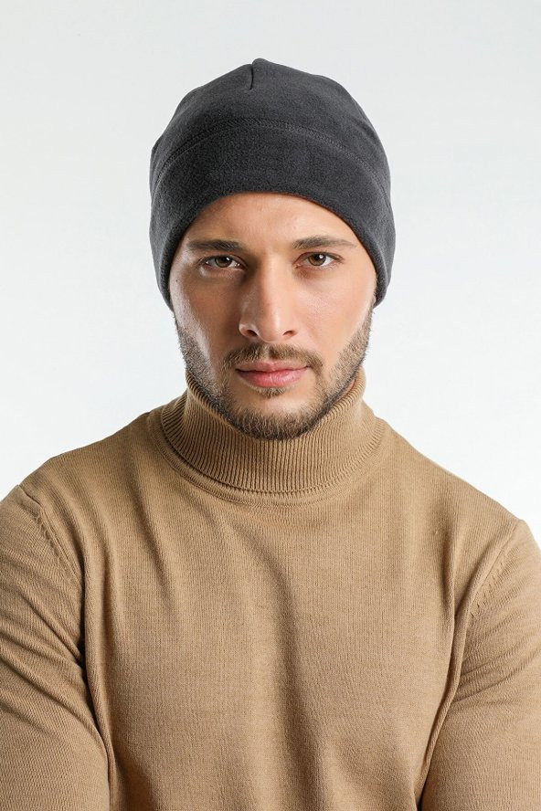 Antrasit Polar Bere Kayak Beresi Siyah Yumuşak Ve Sıcak Tutan Polar - 2