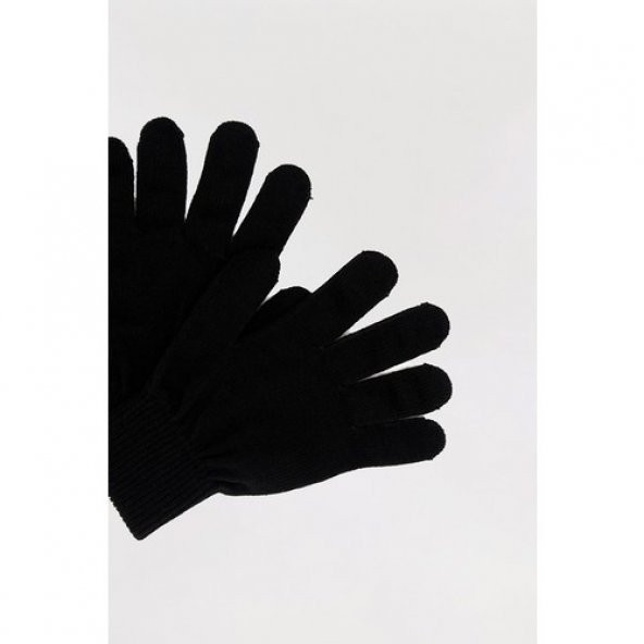 Siyah Triko Bayan Eldiveni - 4