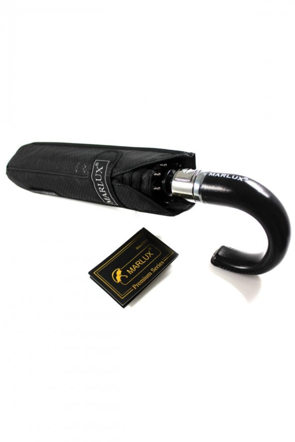 Silver Series Tam Otomatik Deri Baston Erkek Şemsiye - 3