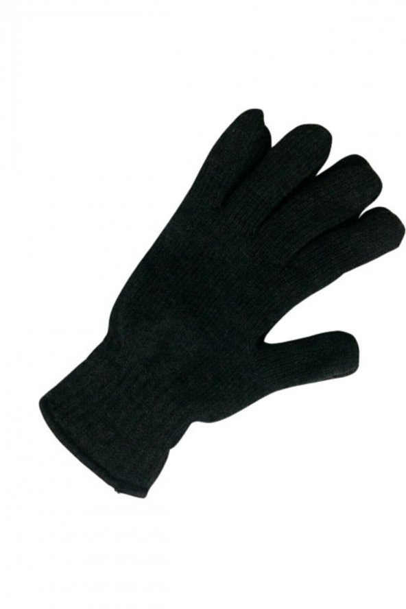 Kaliteli Triko Erkek Siyah Örgü  Eldiven - 5