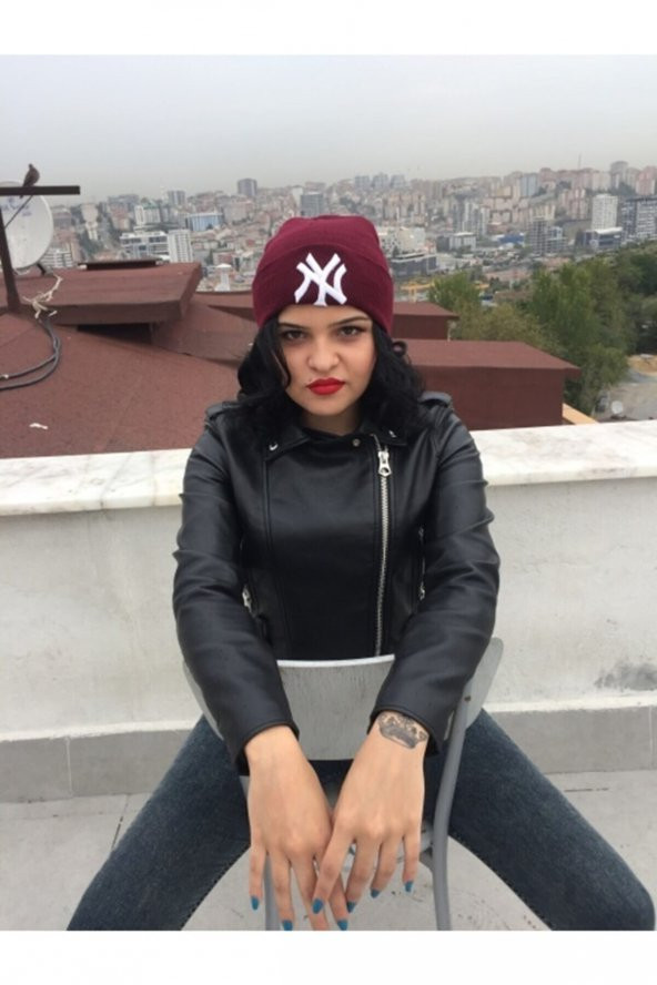 Siyah Beyaz Renkli Ny  New York Yankees Nakışlı Bere - 6