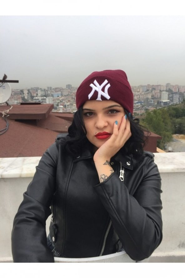 Siyah Beyaz Renkli Ny New York Yankees Nakışlı Bere - 7