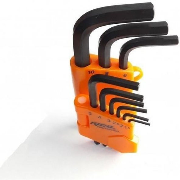 Rico RC2899 Düz Kısa Alyan Anahtarı Seti Takımı 9Pcs 1.5Mm-10Mm - 2
