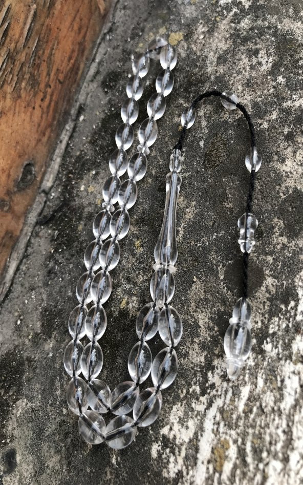 Şeffaf Tonda'' Sistem Püsküllü Beyrut Damlası Kehribar - 2