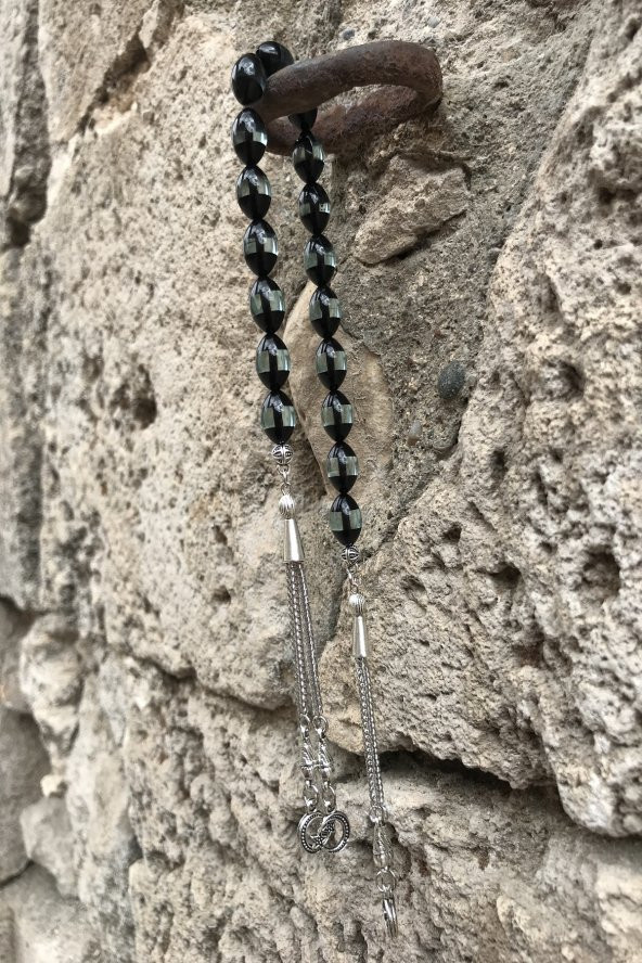 Sürmeli Model Su Yeşili Tonda Toz Kehribar Zaza Tesbih - 2