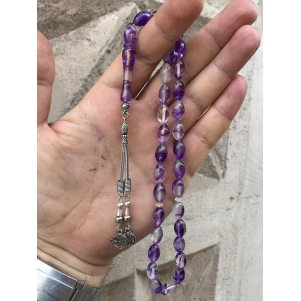 Renk Cümbüşü Kedi Gözü Toz Kehribar Tesbih