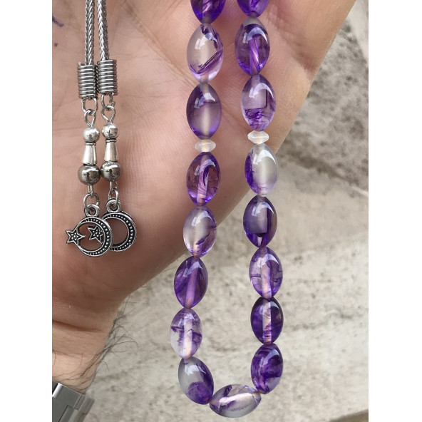 Renk Cümbüşü Kedi Gözü Toz Kehribar Tesbih - 2