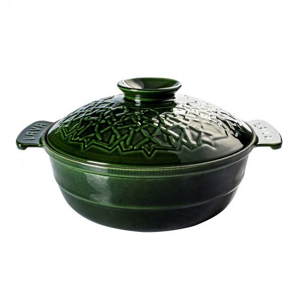 LLL Lava Anatolia Selçuklu Güveci (ø) 26 Cm Majolica Yeşil