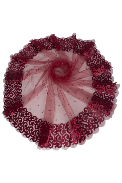 Kına Gecesi Sıla Laser Çiçekli İncili 3D Duvak Kemerli - Resim 3