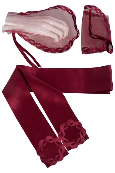 Kına Gecesi Sıla Laser Çiçekli İncili 3D Duvak Kemerli - Resim 4