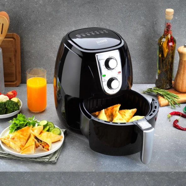 Schafer Thermochef Smart Airfryer/Sıcak Hava Fritözü-Siyah - 4