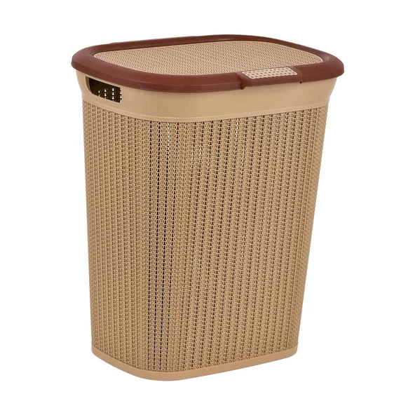 PlastArt Bambu 45 lt. Kirli Çamaşır Sepeti - 4