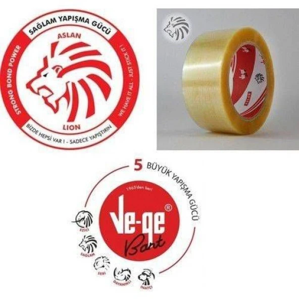 Vege Koli Bandı 45X100 Şeffaf (Aslan) 6 Adet - 3